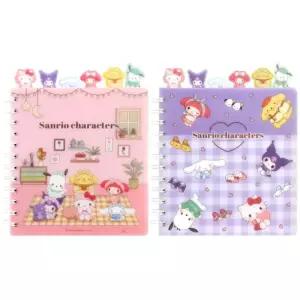 산리오 캐릭터즈 PP인덱스 노트 ROOM 2개다용도 예쁜 일러스트 공책 유선 스프링 트윈링 필기 학생