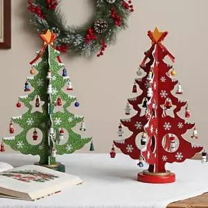 히키스 크리스마스 장식 인테리어 소품 목각 반짝이 홈데코 트리 36cm 대형선물 인형 빈티지 만들기 장식품