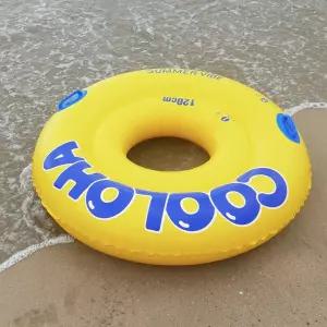 쿨로하 튜브 옐로우 원형 더블쉴드 안전 대형 성인 바다 수영장물놀이 링튜 이용품 성인용 투브 어린이 로