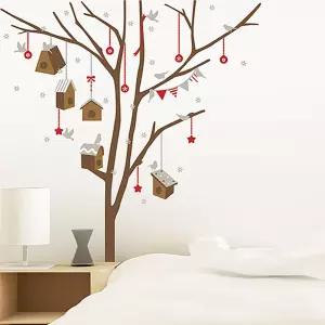 버드 홀리데이 포인트스티커 크리스마스 겨울 눈꽃인테리어 장식 데코 창문 소품