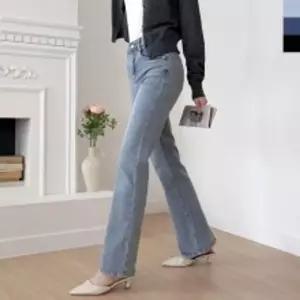 여자 히든밴딩 스판 세미 부츠컷 반하이웨스트 청바지 데님 SIN WSF5000-1진 여성 팬츠