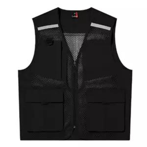 랜더스 망사 조끼(LD473) 블랙작업용 안전복 팀조끼 단체 행사 근무 현장 행사용