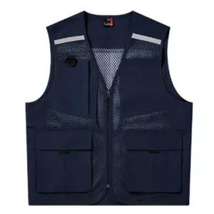 랜더스 망사 조끼(LD473) 네이비작업용 안전복 팀조끼 단체 행사 근무 현장 행사용