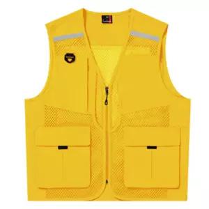 랜더스 망사 조끼(LD473) 옐로우작업용 안전복 팀조끼 단체 행사 근무 현장 행사용