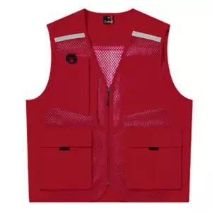 랜더스 망사 조끼(LD473) 레드작업용 안전복 팀조끼 단체 행사 근무 현장 행사용