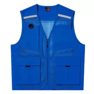 랜더스 망사 조끼(LD473) 블루작업용 안전복 팀조끼 단체 행사 근무 현장 행사용