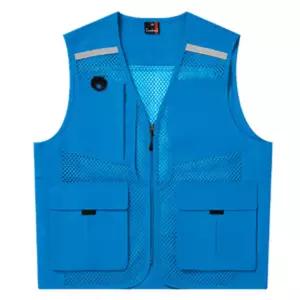 랜더스 망사 조끼(LD473) 스카이블루작업용 안전복 팀조끼 단체 행사 근무 현장 행사용