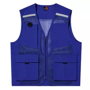 랜더스 망사 조끼(LD473) 코발트작업용 안전복 팀조끼 단체 행사 근무 현장 행사용