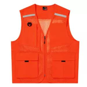 랜더스 망사 조끼(LD473) 오렌지작업용 안전복 팀조끼 단체 행사 근무 현장 행사용
