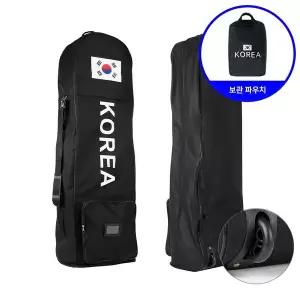 [하프클럽/업셋]국가대표 태극기 골프 항공커버 바퀴형 골프백커버 파우치세트
