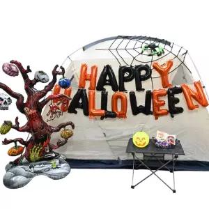 해피파티 할로윈 캠핑 10번세트 유령나무 호일풍선 7종소품 감성 장식 포토존 벽꾸미기 현관 어린이집