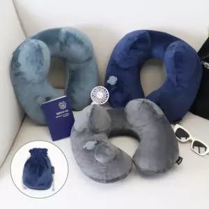 보니츠 여행용 목베개 기내용 에어펌프 비행 휴대용승무원 비행쿠션 접히는 사무실 휴대용