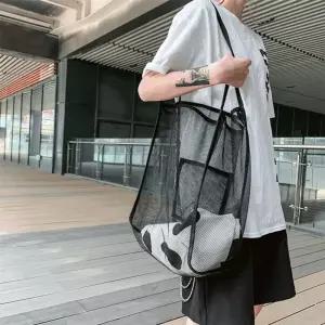 빅사이즈 망사비치백 여름 휴가 가방 남녀공용 바닷가 매쉬 망사백