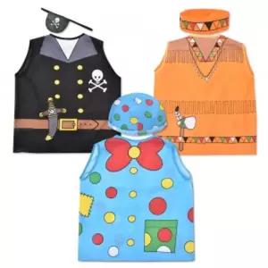 오즈토이 역할가운 유니폼 3종 세트 삐에로 해적 인디언놀이완구 준비물 직업체험옷 의사조끼 의상 놀이 코