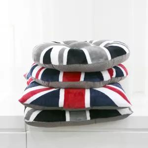 유니언잭 겨울 사각 원형 방석 모음 극세사 사계절 사무실 쇼파 털방석 학생 의자 차량 차량용 방한