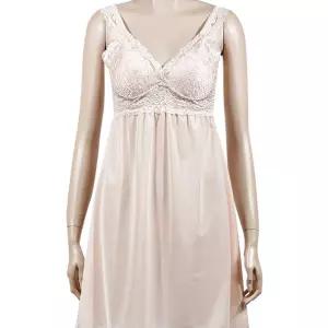 여성스러운 실루엣 패드일체형 레이스 슬립 이너웨어 나시원피스