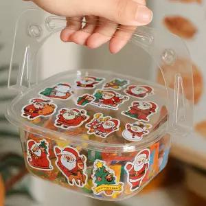 사탕 젤리 간식선물용 크리스마스 바구니포장세트 상자 투명 기념품 유치원 답례품 파티 행사