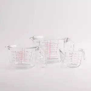 내열 유리 계량컵 250ml 500ml 1000ml 이유식 커피 미니 라면 1리터 손잡이 베이킹 용기