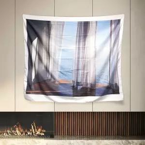 대형 패브릭 포스터 오션뷰 M벽 가리개 태피스트리 가림막커튼 액자 디자인