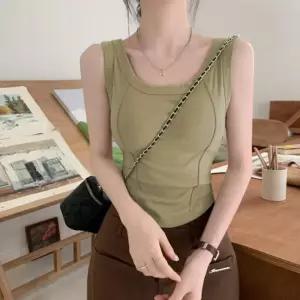 여자 데일리 이너나시티 캡내장 밑단U라인 러닝탑나셔츠 기본핏 나시 여성나 이너 민소매 셔츠