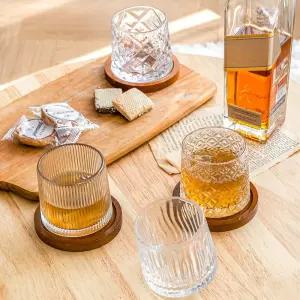 온더락 고급 위스키 술잔 275ml 받침대포함홈바 혼술 소주선물 집들이 세트 양주 언세트