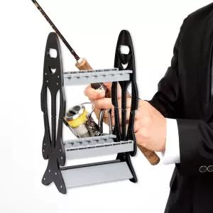 키밍 스탠드형 물고기 낚시대 진열대 보관대 거치대 바다대 민물대 진열장 릴거치대 가정용 용품 전시대 스