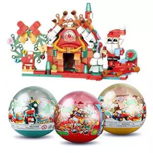 크리스마스 산타하우스 캡슐 블럭 12개 1세트성탄절놀이 만들기용품 재미있는 장난감 집콕