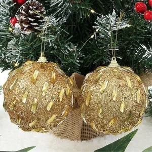 로열골드 장식볼 2p 10cm 보석홀릭 크리스마스 트리 소품 오너먼트 트리볼 악세사리