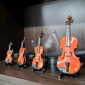 오렌지홀 우드제작 디테일 미니어처바이올린 가방포함 장식품 악기 졸업선물 축하 어린이날 어쳐