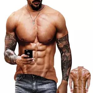 근육티 갑바 복근 재미있는 단체 셔츠 인싸템 학예회 몸짱 웃긴 헬창옷 단체반 싸셔츠 유니크 특이한