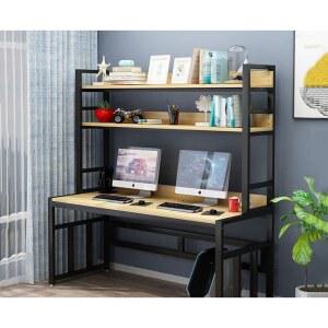 좁은방 바퀴 컴퓨터 책상 2인용 사이드 매트 벚꽃 편리한 노트북 피시방책상 2M 회사