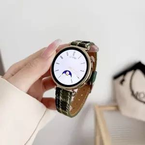 갤럭시워치5 프로 스트랩 격자무늬 가죽밴드 시계줄 40mm 44mm 45mm나일론 휴대폰용품 밀레니즈 루프 오션