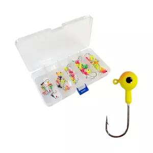 싸파 컬러 지그헤드 태클박스 50개 세트 (1g 2g 3.5g 7g 10g) 낚시 바늘 용바늘 용품 소품 루어 민물 바다