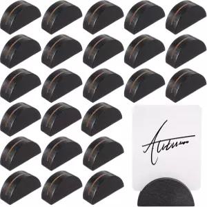 콜링밀 24개 나무 테이블 번호 스탠드 제초 이름 홀더 플레이스 카드 1.57 x 0.79 인치 오피스 태그 사진