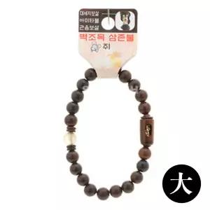 불교 팔찌 액운방지 삼존불 띠 염주 (대) (쥐) 우드 나무 선물 종교 재물 행운 패션 목걸이