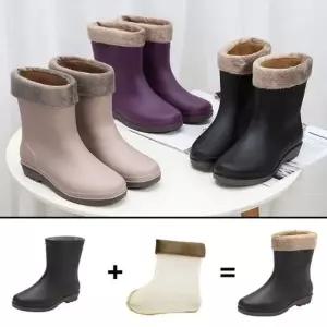 여성 내피분리 기모장화 겨울 방한장화 패션장화