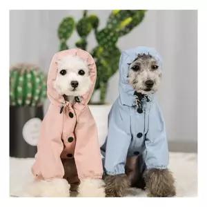 키밍 강아지 우비 비옷 판초 레인코트 반사 방수외출 사계절 애완용품 우의 애견 귀여운 바람막이 외출옷