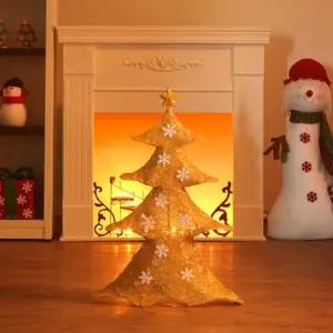 4단 데코 철제 트리(옐로우)(1465)만들기 크리스마스장식 실내 소품 조형물 성탄절교회 용품 크리스마스품