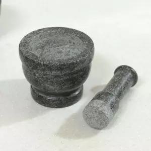 자연석 흑진주절구 세트 마늘 조리용 요리용 가정용 공이 다지기