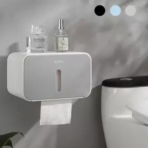 키밍 원터치 방수 휴지걸이 수납함 케이스 거치대대 화장실 욕실 선반 화장지 지홀더 부착식 소품