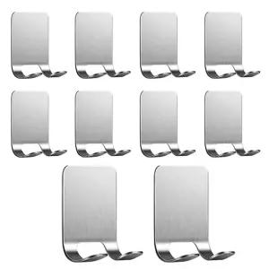 스텐 욕실후크 면도기거치대 행거 고리 플러그 후크 고정 가방걸이 아트월 접착 자석 다용도 매직 투명 접