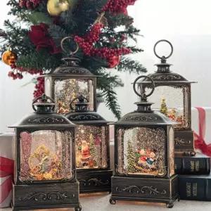 2113 크리스마스 직사각 랜턴 워터볼 5type장식볼 디자인볼 소품볼 실내볼 인테리어 인테리어볼 멜로디볼