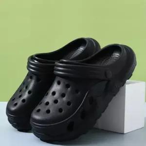 좋은 품질 블랙 밴드 샌들 펀칭 휴가슬리퍼 발편한 여물놀이 물화 아쿠아슈즈 캠핑화 구멍 소음방지 바닷가