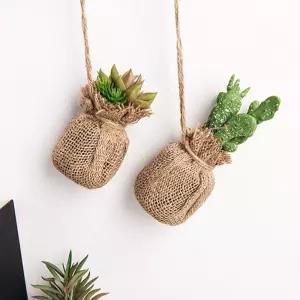 선인장 조화 행잉 2size 소-B 장식 품인테리어화분 걸이 미니 디자인 다육이 벽걸이 화분