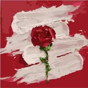 하모니아트 DIY 유화그리기 세트 20x20 장미 한송이그림취미 페인팅 그리기 DIY명화그리기 DIY키트 생활 아