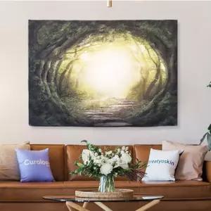 데코가랜드 대형 패브릭 포스터 둥근숲 M인테리어가 가림막 바란스 벽장식 꾸미기 월데코 촬영소품 용소품