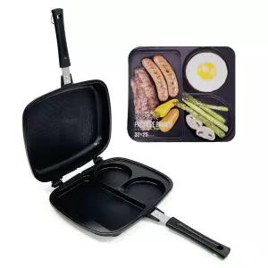 이지쿠커 압력 브런치 양면팬 3구후라이 프라이 양면 3구 구이 후라이