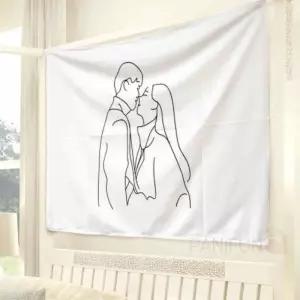 패브릭포스터 허그 M 액자거실벽인테리어 그림 태피스트리 가리개 대형 가림막 커튼 창문 가리개천 천포스