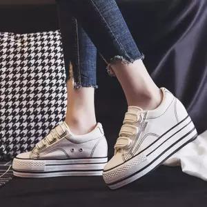 225-245mm 키높이 속굽 캔버스화 통굽 스니커즈 통화 높이신발 높이운동화 높이화 작녀