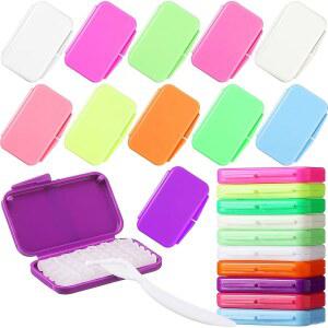 Sinmoe 교정기용 덴탈 왁스 40팩, 치아 구강 가전용 치아교정용 왁스, 다채로운 보관 케이스 및 소형 플라스틱 커터 수리 키트 치과 관리 착용자 교정기 브래킷용